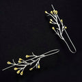 Forest Style Metal Dangle Earrings For Women With Enamel Leaf And Floral Pastoral Design view 2