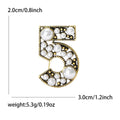 Alloy Pearl Number Brooch For Fashion Clothing And Accessories view 5
