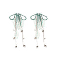 Acrylic Rhinestone Bow Tassel Drop Earrings For Women Beach Vacation Sweet Style view 5