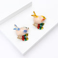 Alloy Enamel Cute Bird Brooch Pin For Womens Apparel Decoration view 2
