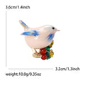 Alloy Enamel Cute Bird Brooch Pin For Womens Apparel Decoration view 6