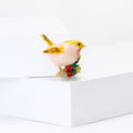 Alloy Enamel Cute Bird Brooch Pin For Womens Apparel Decoration view 3