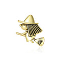 Alloy Enamel Cute Witch Brooch Pin For Womens Clothing Decoration view 1