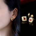 Vintage Delicate French Style Stud Earrings For Women, Elegant Niche Fashion Ear Jewelry view 2