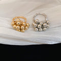 Irregular Wrinkle Ball Open Ring Fashion Jewelry For Women view 4