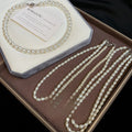 French Minimalist Faux Pearl Beaded Necklace With Round Geometric Light Luxury Collarbone Design view 2