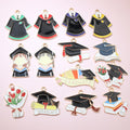 Graduation Cap Enamel Charm Pendant For Earrings Necklaces, Bachelor Hat DIY Jewelry Findings view 4