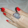 Exaggerated Geometric Ring For Women, Fashion Art Line Statement Finger Ring, Elegant Jewelry view 4