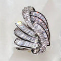 Exaggerated Geometric Ring For Women, Fashion Art Line Statement Finger Ring, Elegant Jewelry view 1