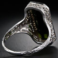 Exaggerated Heavy Work Geometric Ring For Women, Elegant Luxury Evening Dress Statement Jewelry view 3