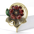 Vintage Alloy Enamel Flower Brooch Pin For Dresses And Cardigans view 2