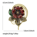 Vintage Alloy Enamel Flower Brooch Pin For Dresses And Cardigans view 5
