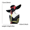 Acrylic Lady Portrait Brooch Pin For Fashion Clothing Decoration view 5