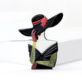 Acrylic Lady Portrait Brooch Pin For Fashion Clothing Decoration view 4