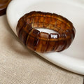Multicolor Resin Elastic Bangle For Women Light Luxury Irregular Round Forest Style Jewelry view 4