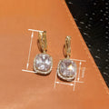 Luxury Geometric Zircon Drop Earrings For Women, Fashion Statement Jewelry For view 4