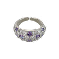18K Gold Plated Zircon Minimalist Open Ring For Women view 5