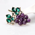 Green Purple Grape Metal Brooch Pin for Jackets and Lapels view 4