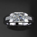 Classic Light Luxury Geometric Zircon Single Ring For Women Jazz Style Engagement Jewelry view 1