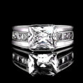 Classic Light Luxury Geometric Zircon Single Ring For Women Jazz Style Engagement Jewelry view 2