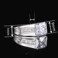 Classic Light Luxury Geometric Zircon Single Ring For Women Jazz Style Engagement Jewelry view 4