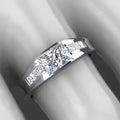 Classic Light Luxury Geometric Zircon Single Ring For Women Jazz Style Engagement Jewelry view 3