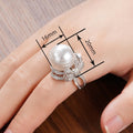 Light Luxury Women's Ring With Faux Pearl Bowknot Design, Elegant Fashion Jewelry view 4