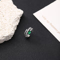 Luxury Green Eye Snake Shape Zircon Multi Layer Ear Cuff Clip On No Piercing Women's Fashion Earrings view 4