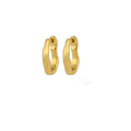Elegant Irregular Geometric Alloy Huggie Hoop Earrings For Women Minimalist Gold Silver Ear Cuff Earrings view 5