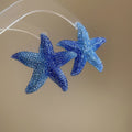 Metal Rhinestone Starfish Drop Earrings Summer Vacation Style Silver Post Geometric Ear Jewelry view 4