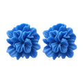 Fresh Summer Resin Flower Stud Earrings With Silver Pins, Geometric Sweet Minimalist Women's Jewelry view 5