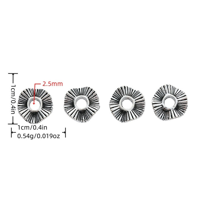 Vintage Zinc Alloy Small Hole Spacer Beads For DIY Handmade Bracelet And Necklace Jewelry