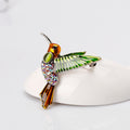 Green Silver Tone Bird Three Designs Metal Brooch Pin view 5