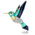 Green Silver Tone Bird Three Designs Metal Brooch Pin view 7