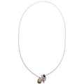 Stainless Steel Tiger Eye Teardrop Tassel Sweater Necklace With Rhinestone Cool Style view 5