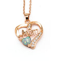 Mom Heart Pendant Necklaces in Four Colorways Polished Metal Jewelry view 7