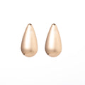 Vintage Luxury Smooth Gold Alloy Teardrop Comma Drop Stud Earrings For Women Runway Statement Earrings view 5