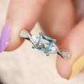 European Women Ring With Micro Paved Zircon, Elegant Lady Engagement Style Fashion Jewelry view 2