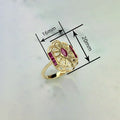 European Marquise Court Style Ring For Women, Light Luxury British Vintage Evening Dress Jewelry view 4