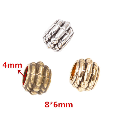DIY Vintage Alloy Large Hole Beads For Handmade European Bracelets And Necklace Jewelry