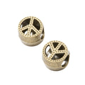 DIY Vintage Alloy Peace Sign Large Hole Beads For Handmade European Bracelets And Necklaces view 2
