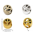 DIY Vintage Alloy Peace Sign Large Hole Beads For Handmade European Bracelets And Necklaces view 1
