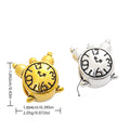 DIY Vintage Alloy Clock Large Hole Bead Charm For European Bracelet Necklace Making view 1