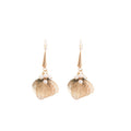 Chic Copper Hollow Petal Pearl Tassel Drop Earrings Geometric Ear Hook Fashion Jewelry view 5