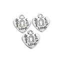 DIY Jewelry Accessories Vintage Alloy Heart Lock Charm Pendant For Necklace Bracelet Making view 2