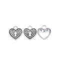 DIY Jewelry Accessories Vintage Alloy Heart Lock Pendant Charm For Necklace Bracelet Making view 2