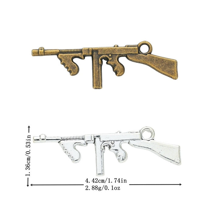 Zinc Alloy Gun Charm Pendant No.234126 for DIY Necklace Bracelet Jewelry Making