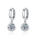 Geometric Round Zircon Drop Earrings For Women, Elegant Versatile Daily Wear Fashion Jewelry view 1