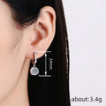 Geometric Round Zircon Drop Earrings For Women, Elegant Versatile Daily Wear Fashion Jewelry view 4