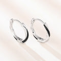 European American Enamel Hoop Earrings For Women, Minimalist Fashion Statement Jewelry view 1